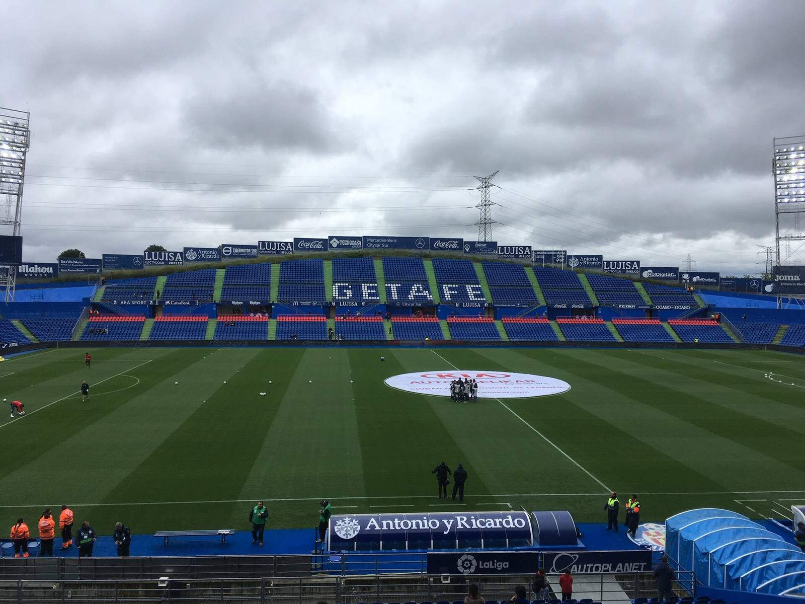 Il Coliseum di Getafe, la casa del Getafe, in una foto del 2018: questa sera alle 18.45 ospita la prima partita europea casalinga degli spagnoli in questa stagione e la seconda uscita del Lugano nella fase campionato di Conference League.