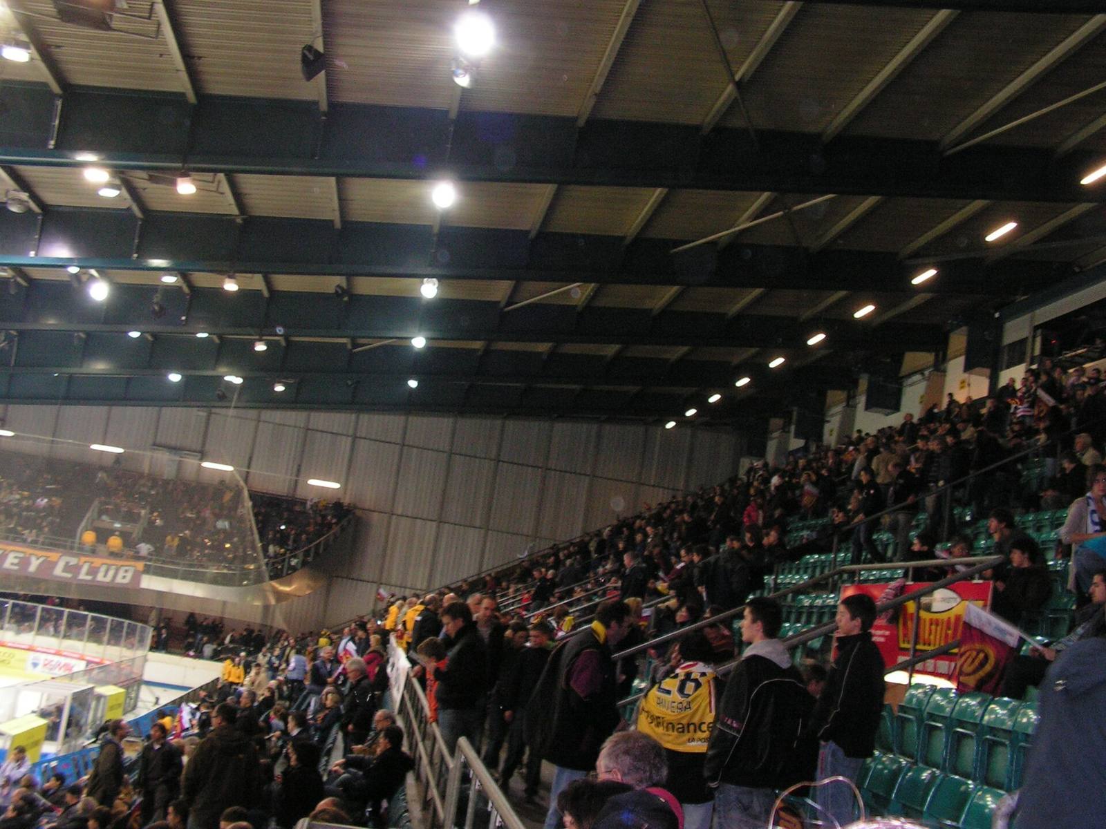 The main stand at Les Vernets in an archive photograph: on Tuesday the crowd of 5,753 saw five different scorers for Lugano.